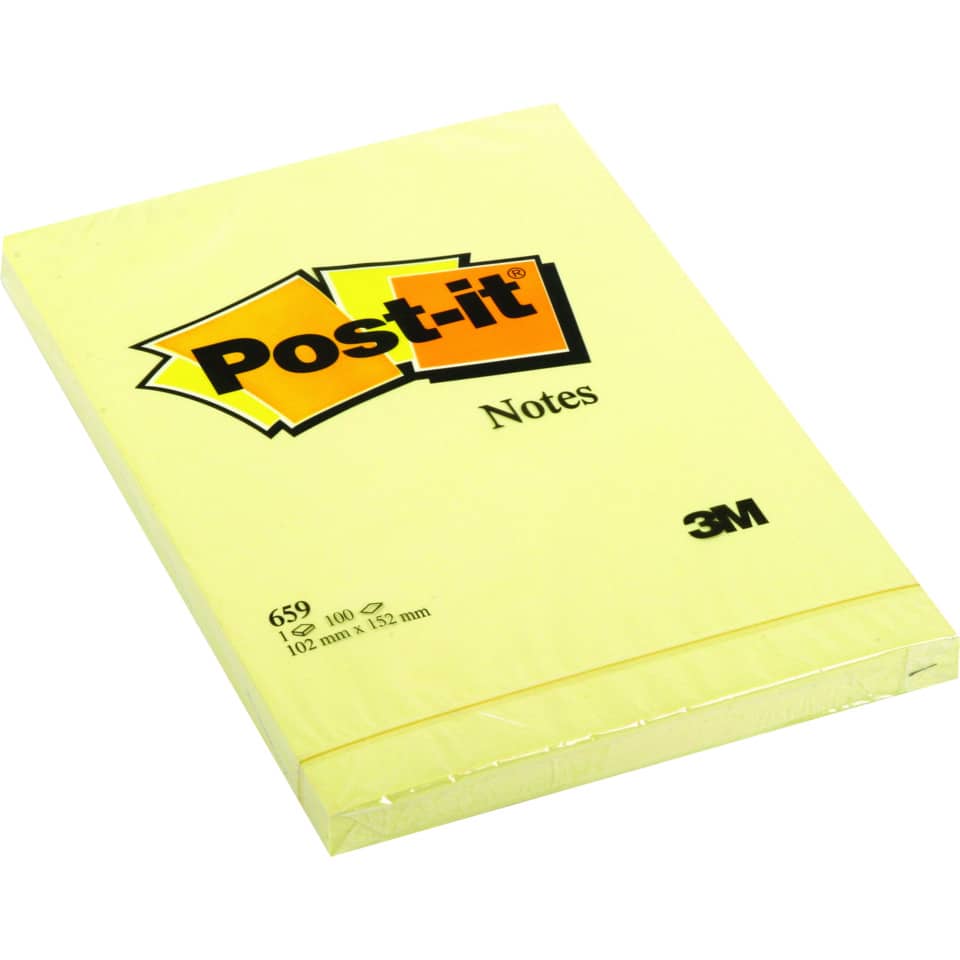 Haftnotizblock, 102x152mm, 100 Blatt, gelb POST-IT 659 POST IT 659  100Bl
