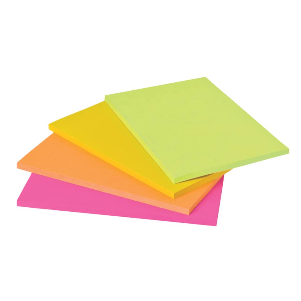 Haftnotizblock Super Sticky Meeting Notes, 203x152mm, 4x45 Blatt, neon POST-IT 6845-SSP POST IT 6845-SS EU  4St