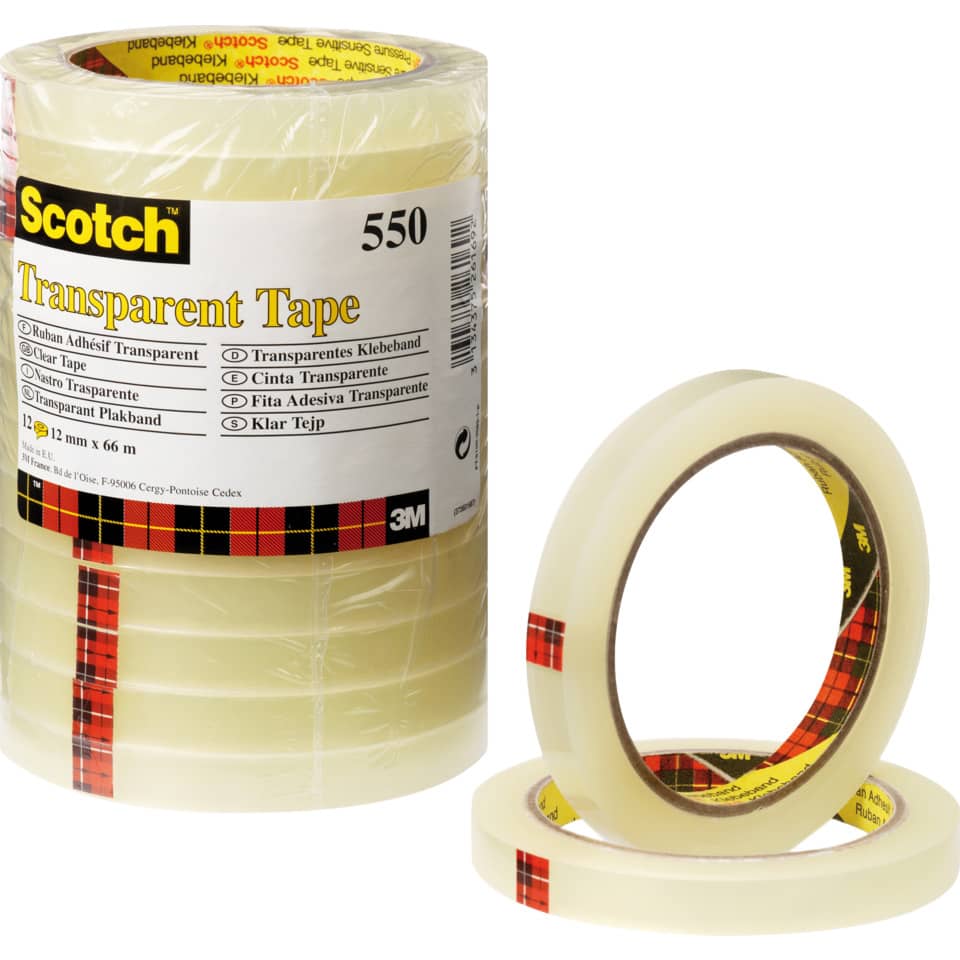 Klebefilm transparent 550, Polypropylenfolie, 66 m x 19 mm, 8 Rollen SCOTCH 5501966 SCOTCH 5501966  8RL