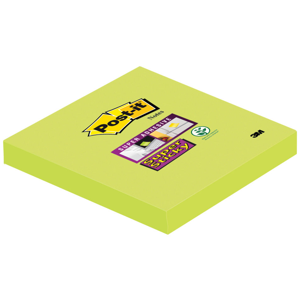 Haftnotizblock Super Sticky Notes, 76 x 76 mm, immergrün, 90 Blatt POST-IT 6546SA