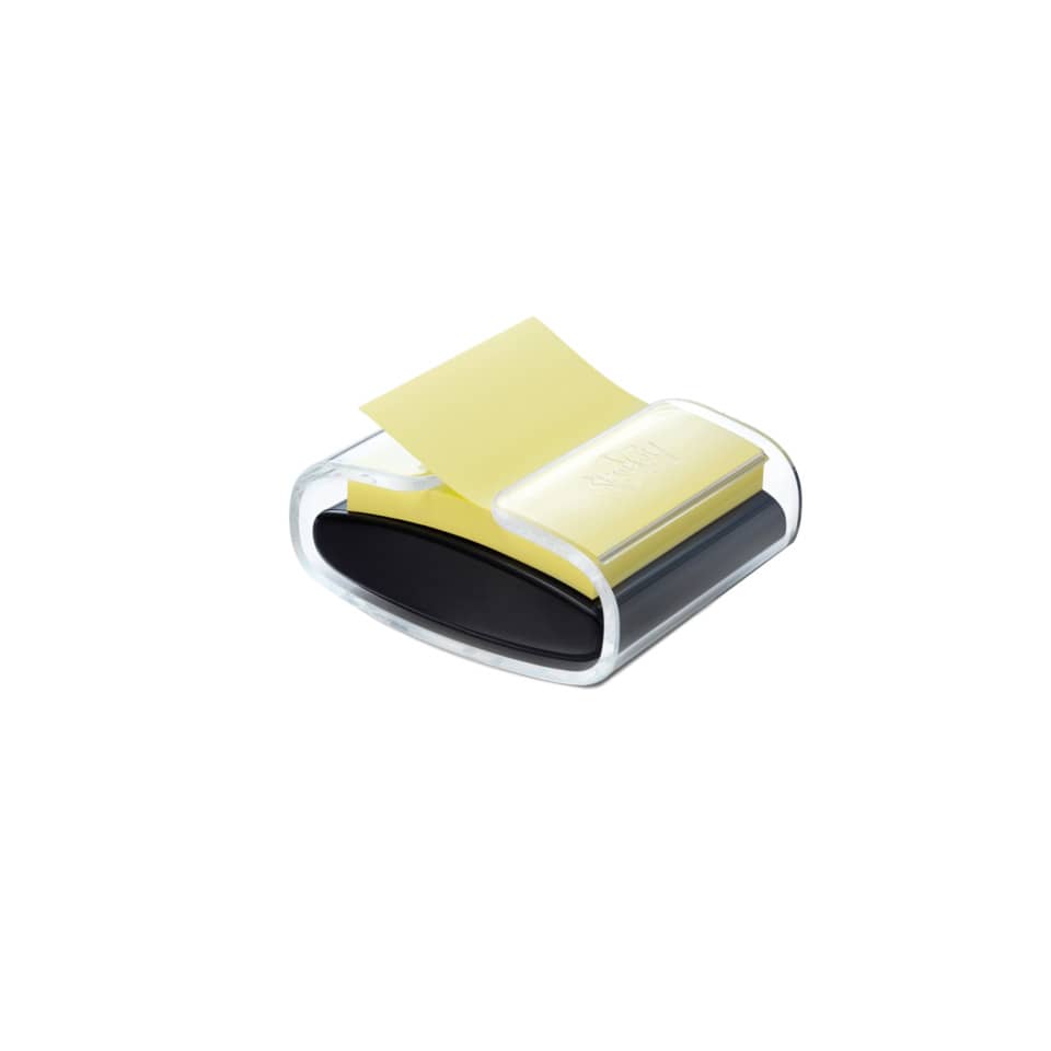 Haftnotizspender Super Sticky Z-Notes+1 Block, schwarz/transparent POST-IT PRO-B1Y POST-IT PRO-B1Y +1Bk SupSticky