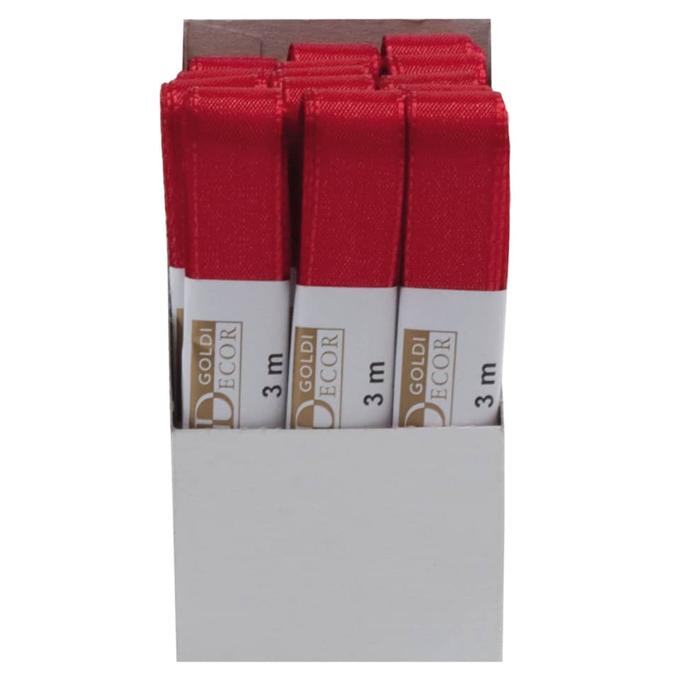 Taftband, 15mmx3m, rot/gold GOLDINA 1445015201503 14451520150