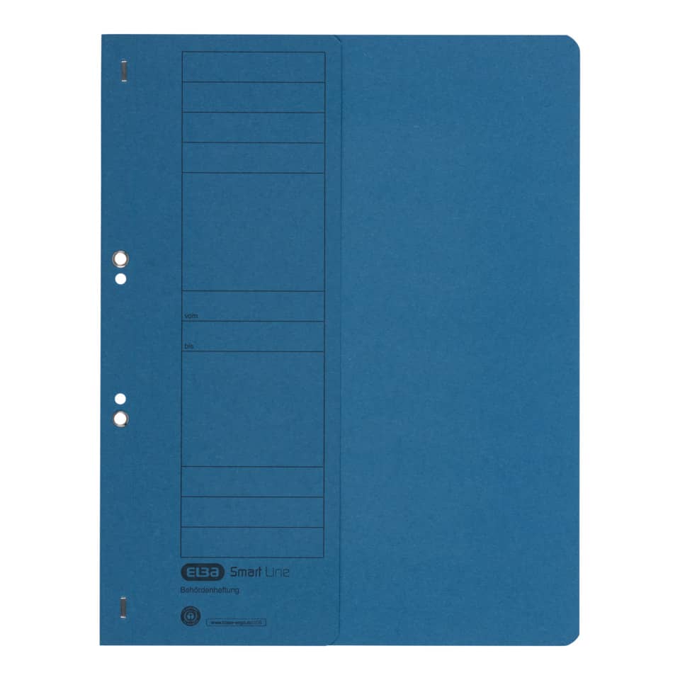 Ösenhefter, A4, 250 g/m², halber Deckel, kfm-/Amtsheftung, Manilakarton, blau ELBA 100560000