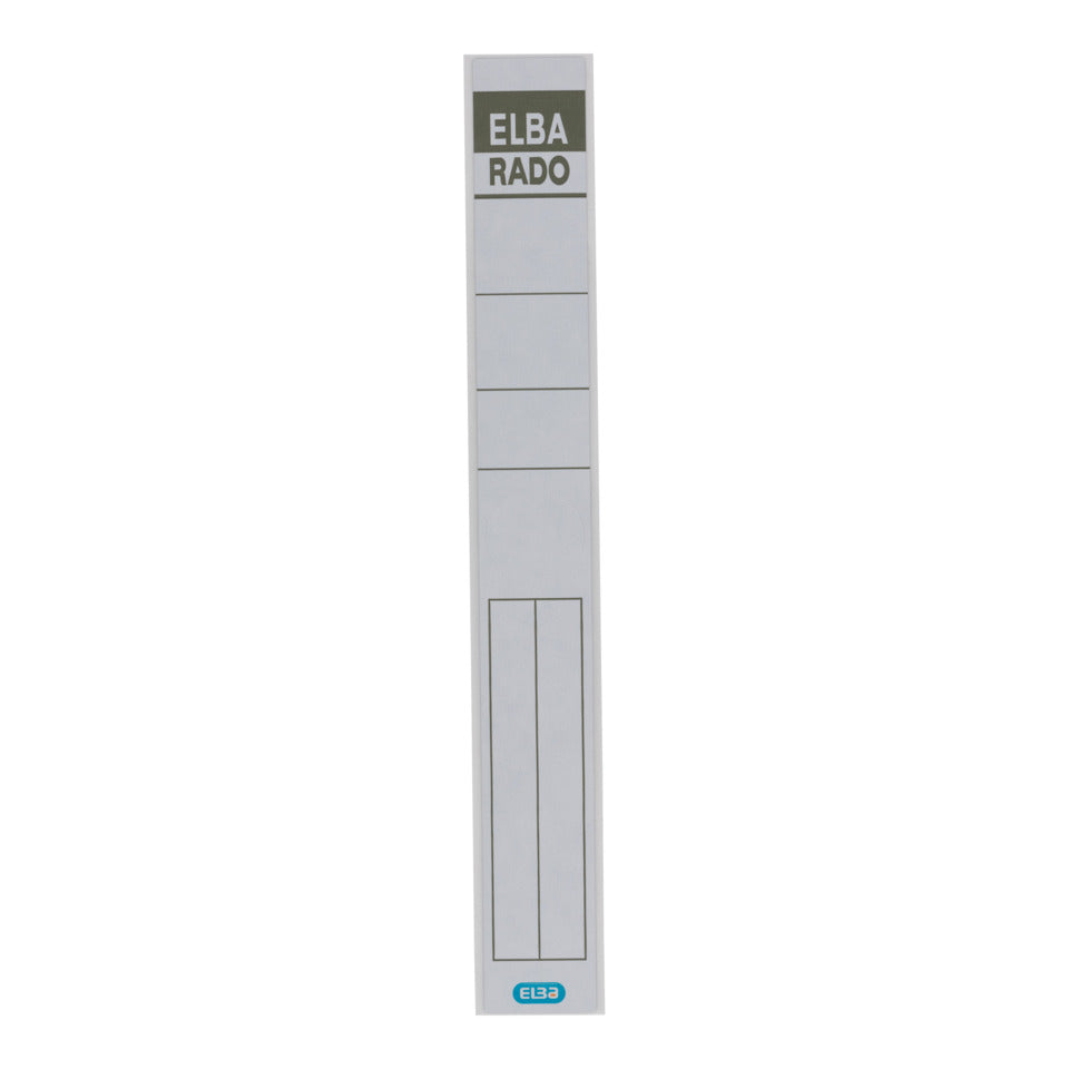 Hängeordner-Rückenschild Rado selbstklebend, 34 x 290 mm, schmal/lang, 10 Stück, weiß ELBA 100420959 ELBA 100420959 04404 schmal