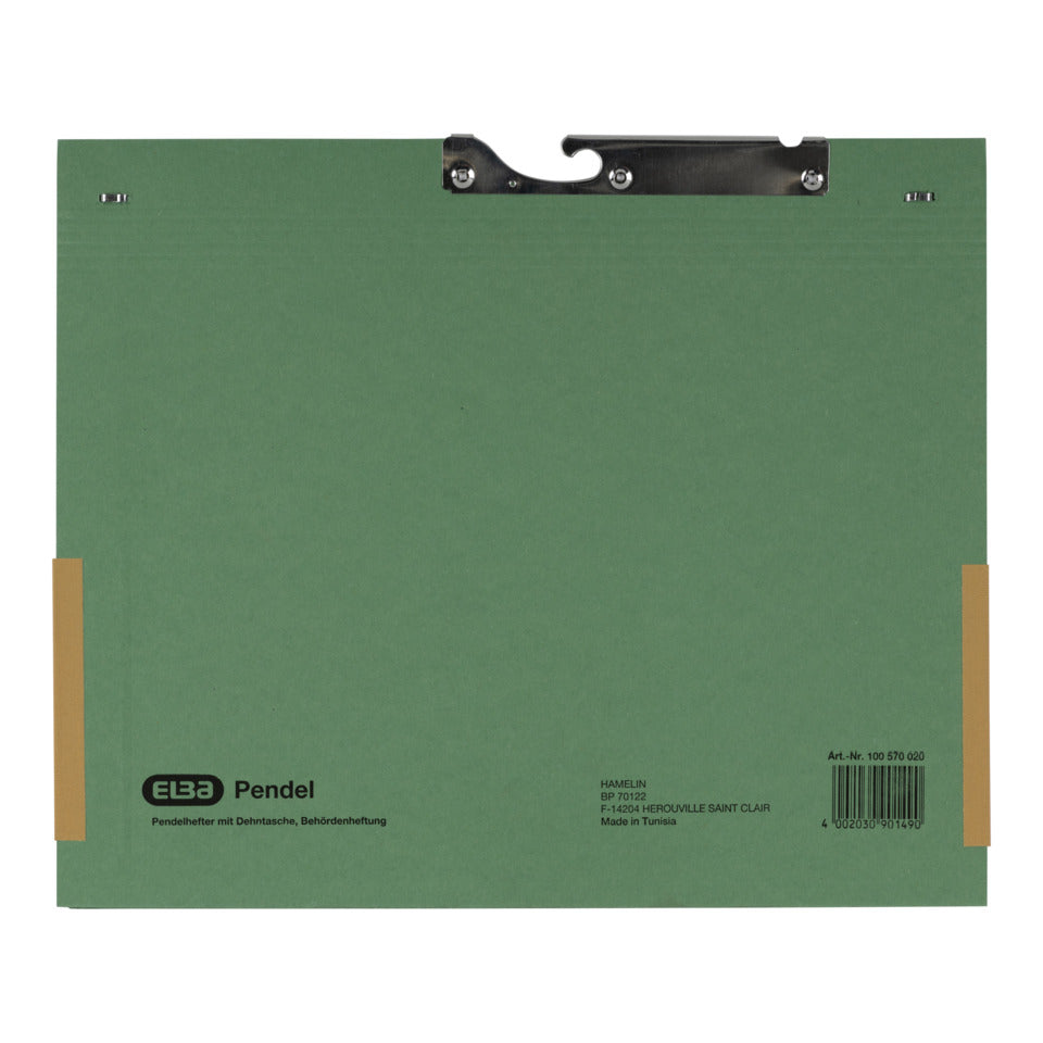 Pendelhefter mit Dehntasche, 320g/m², Amtsheftung, grün ELBA 100570020