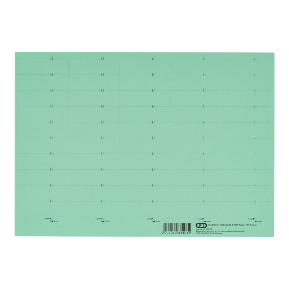 Beschriftungsschild, 50 Stück, grün ELBA 100420976 ELBA 100420976 83582GN