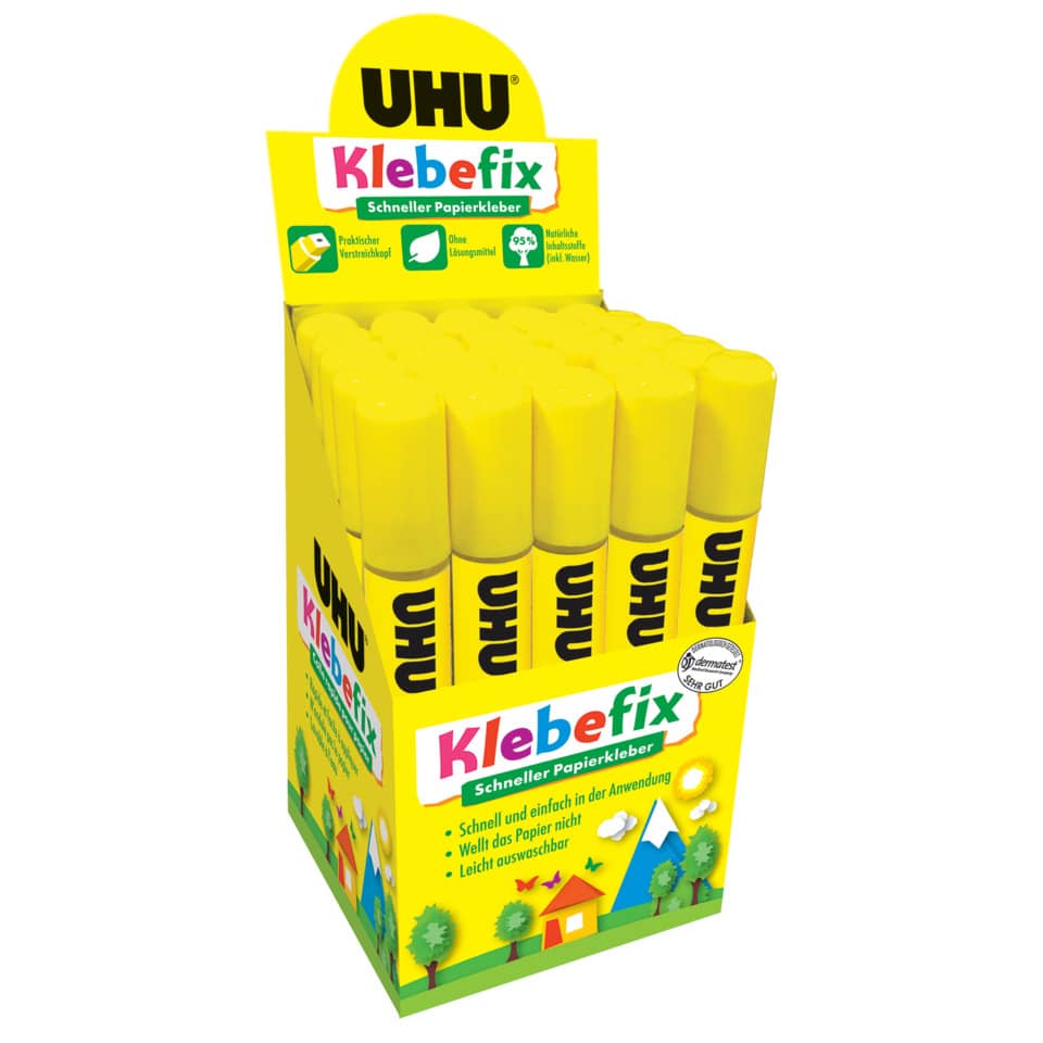 Klebestift klebefix, ohne Lösungsmittel, Stiftform mit 25g UHU 48250