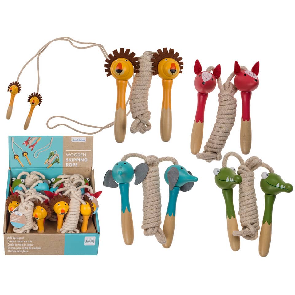 Springseil Holz Tiere sortiert OUT OF THE BLUE 76/6187 OOTB 76/6187 2,35m