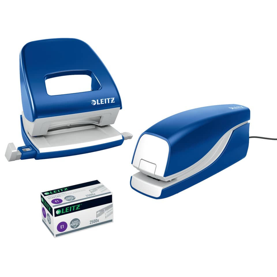 Elektrisches Heftgerät NeXXt, 10 Blatt, Einlegetiefe 10 mm, blau LEITZ 5532-00-35 LEITZ 5532-00-35 NeXXt
