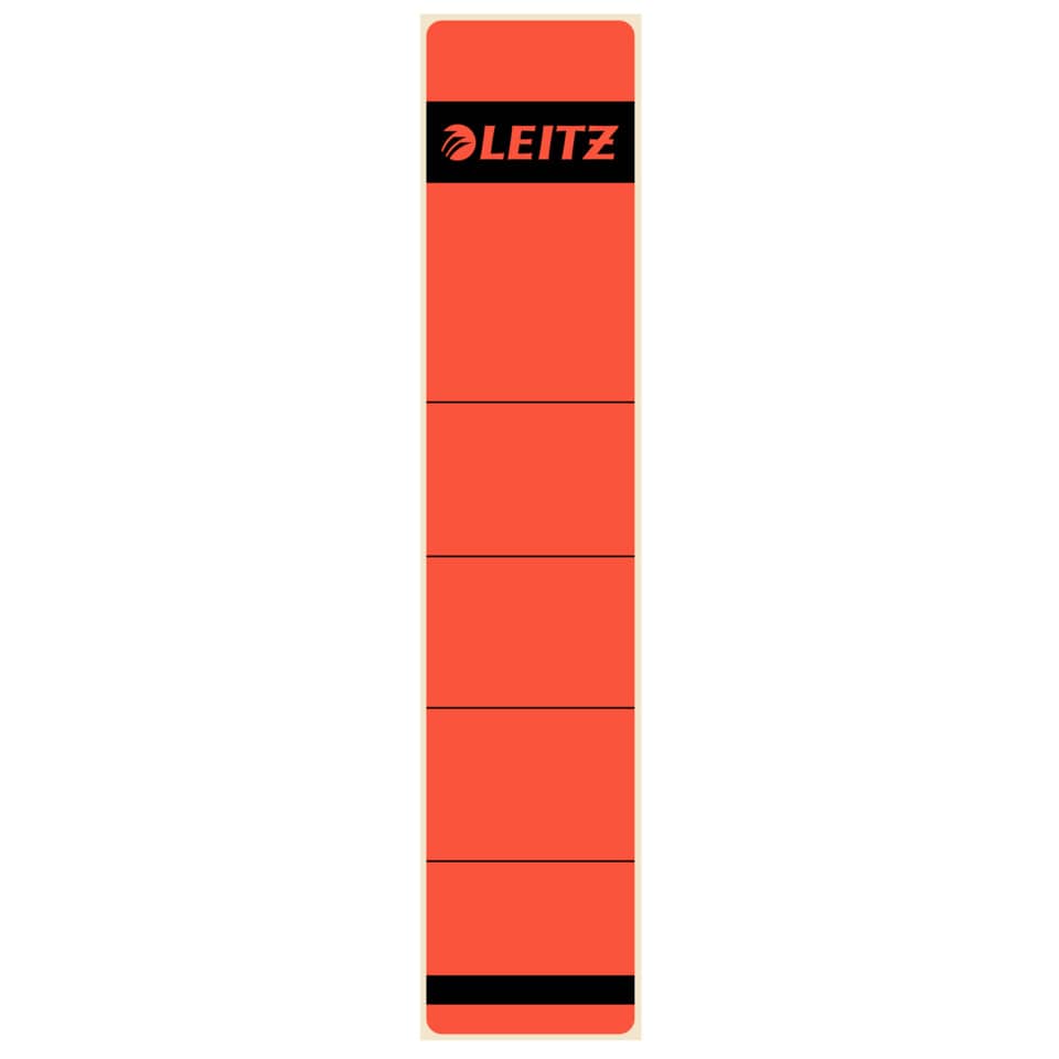 Ordnerrückenschild selbstklebend, 39 x 191 mm, schmal/kurz, 10 Stück, rot LEITZ 1643-00-25 LEITZ 16430025 skl PG 10ST