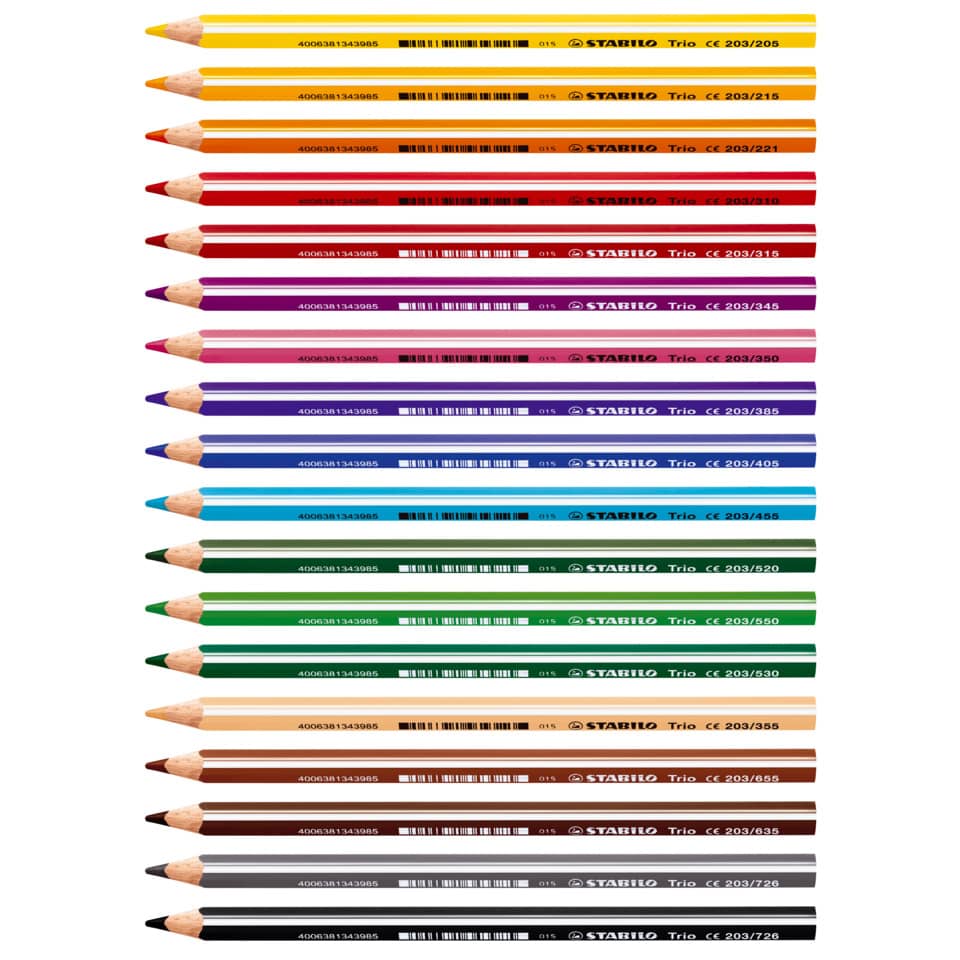 Farbstift Trio®, dick, 4,2 mm, rot STABILO 203/310