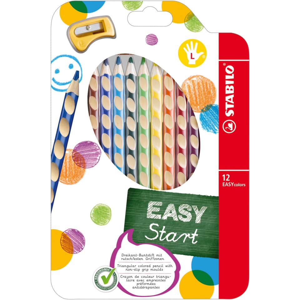 Farbstift EASYcolors, 12er Etui, Linkshänder STABILO 331/12 STABILO 331/12 sortiert