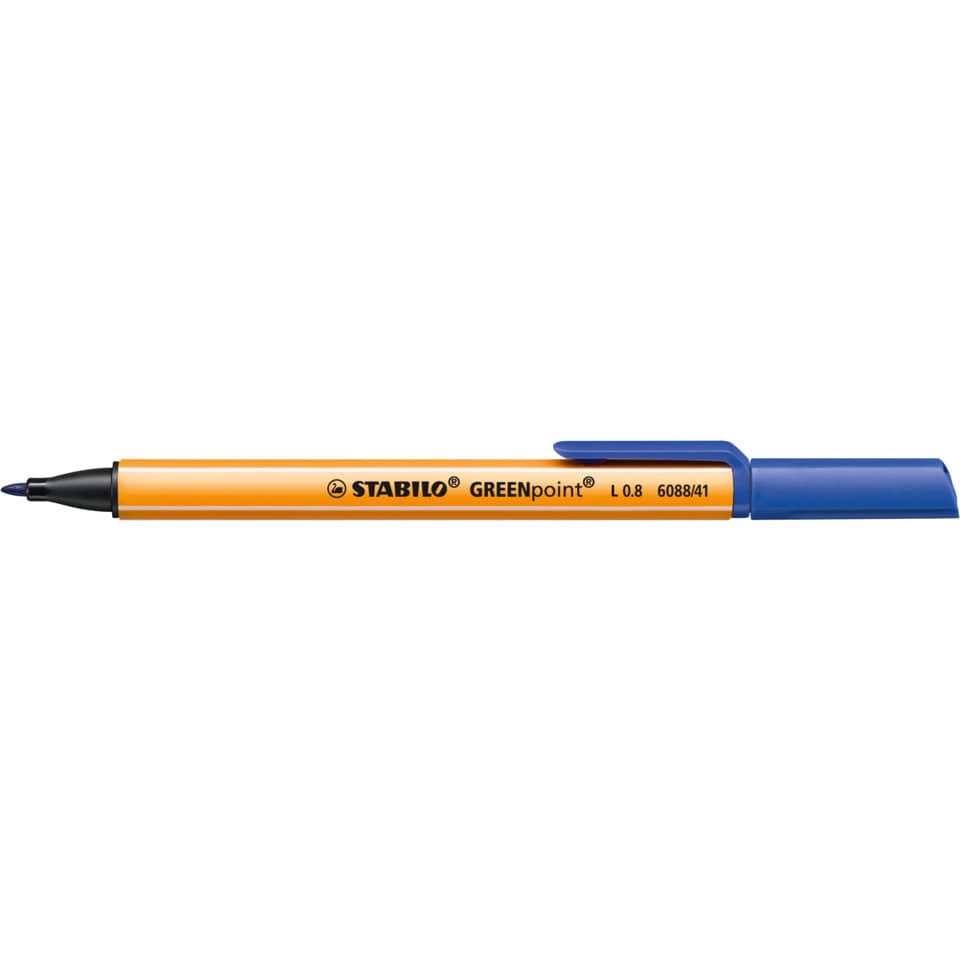 Faserschreiber GREENpoint®, 0,8 mm, schwarz STABILO 6088/46