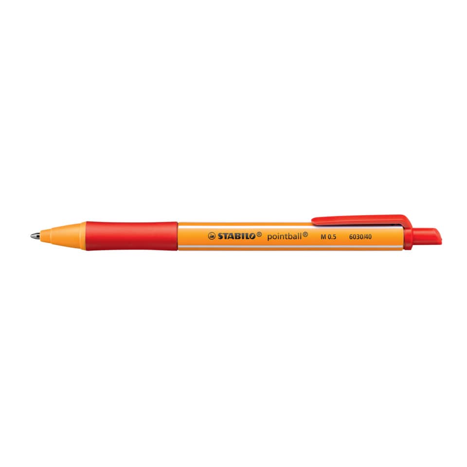 Kugelschreiber pointball®, Druckmechanik, 0,5 mm, rot STABILO 6030/40 STABILO 6030/40 0,5mm