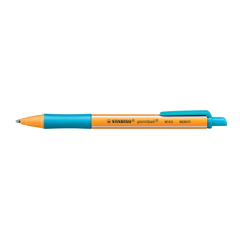 Kugelschreiber pointball®, Druckmechanik, 0,5 mm, türkis STABILO 6030/51 STABILO 6030/51 0,5mm
