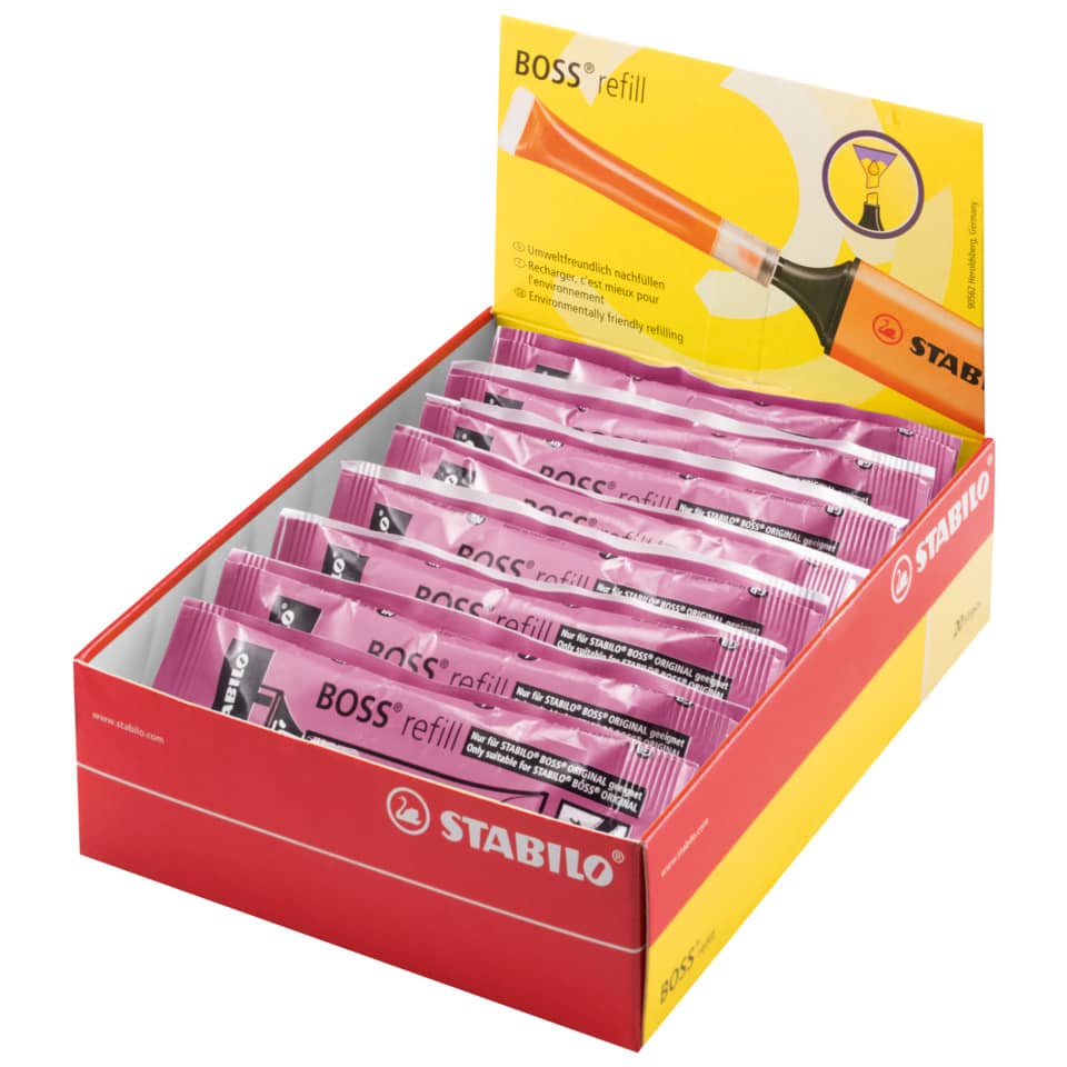 Textmarker Nachfüllsystem BOSS® ORIGINAL, 3ml, pink STABILO 070/56 STABILO 070-56  Nachfüllsystem