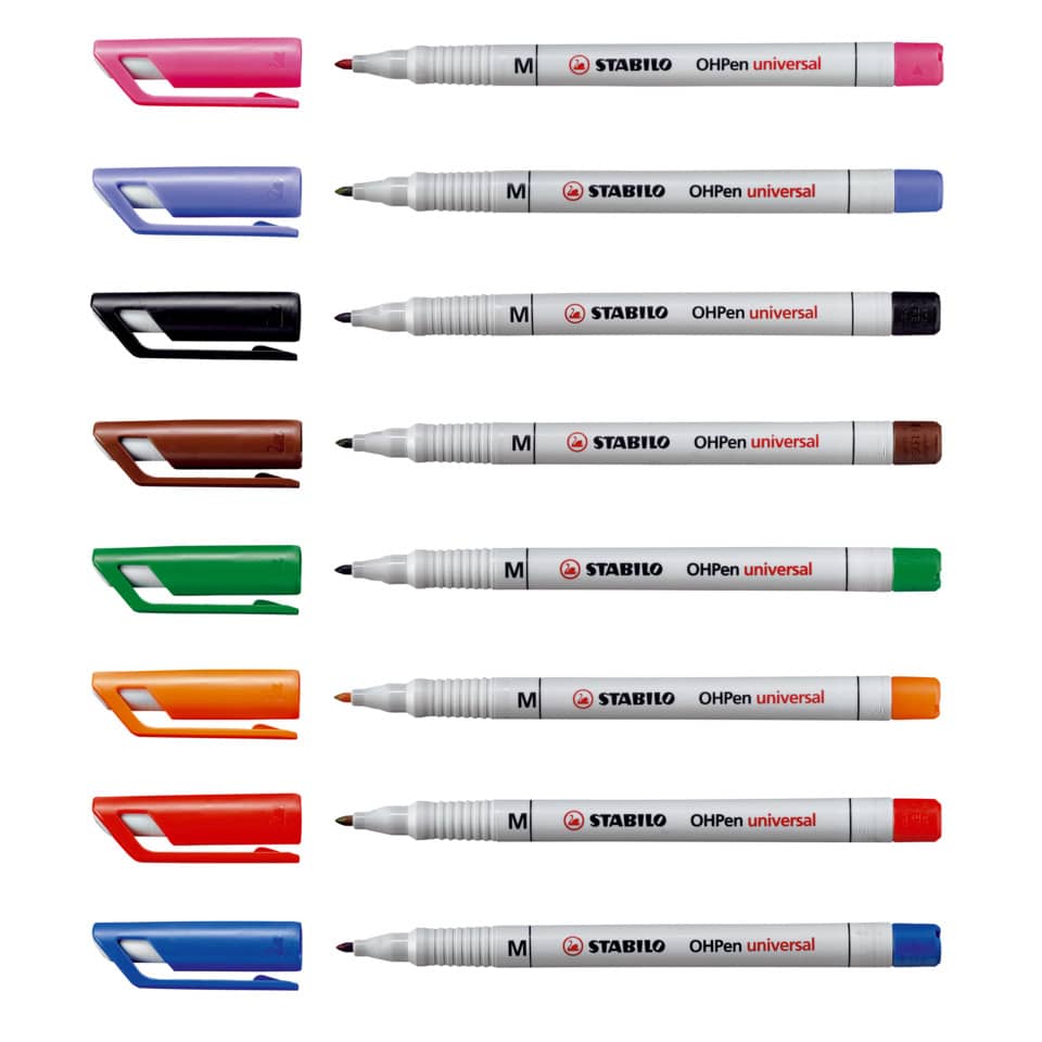 Folienstift OHPen universal, 1 mm, wasserlöslich, schwarz STABILO 853/46 STABILO 853/46 wasserlöslich