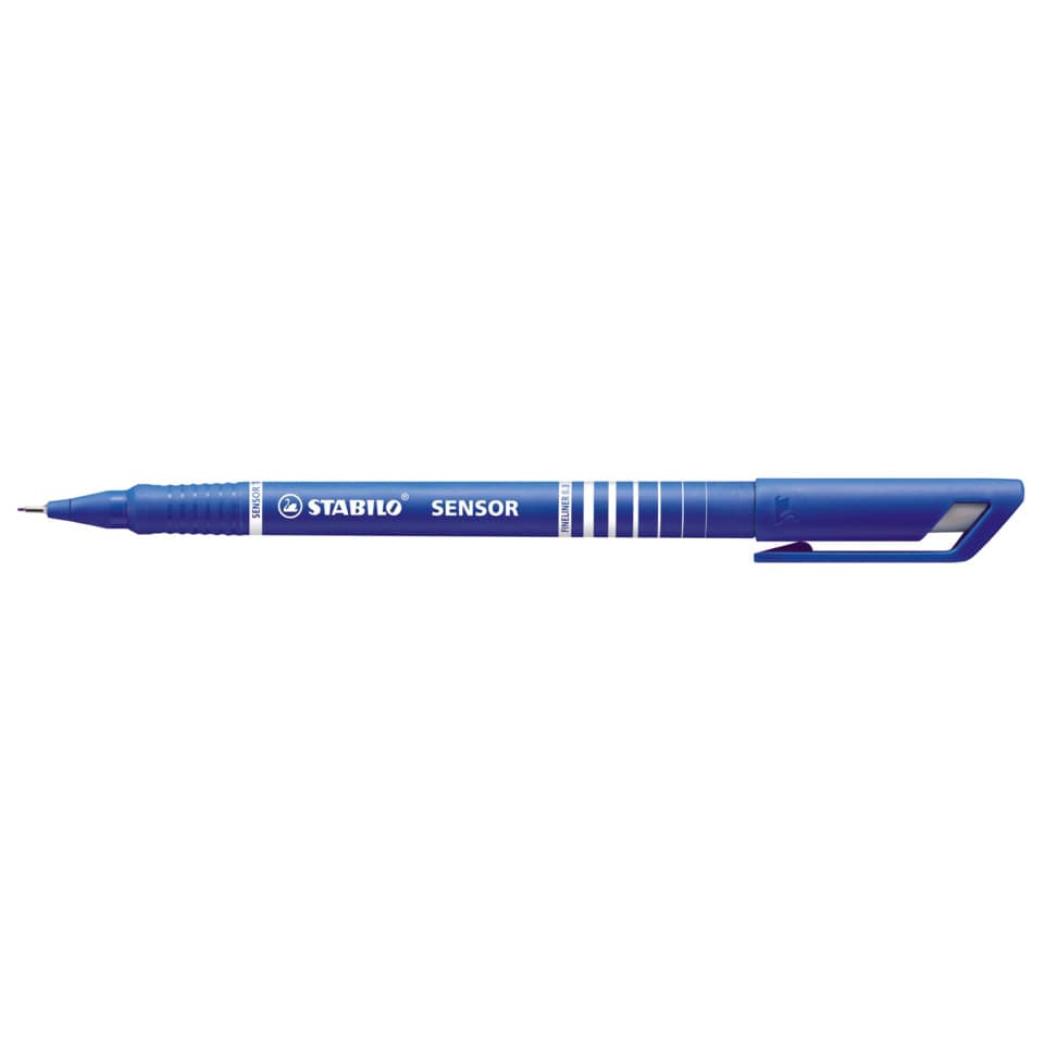 Fineliner SENSOR® fine Etui, 0,3 mm, Kunststoffetui mit 4 Stiften STABILO 189/4