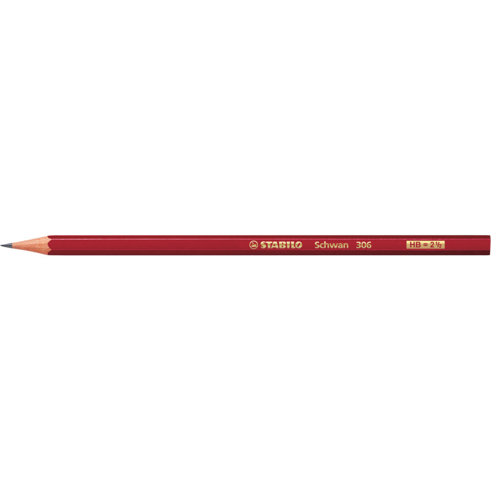Bleistift Schwan®, HB, rot STABILO 306/HB