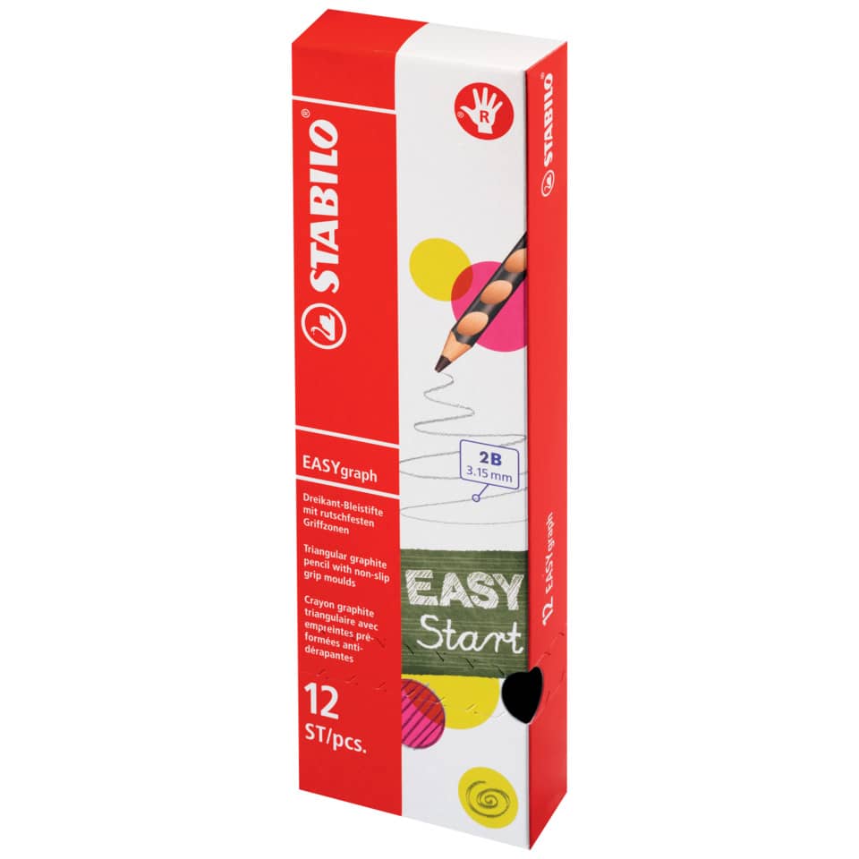 Bleistift EASYgraph Rechtshänder, 2B, grün STABILO 322/04-2B