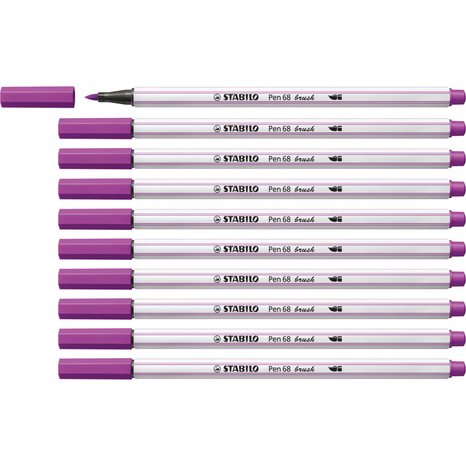 Faserschreiber mit Pinselspitze Pen 68 brush, lila STABILO 568/58