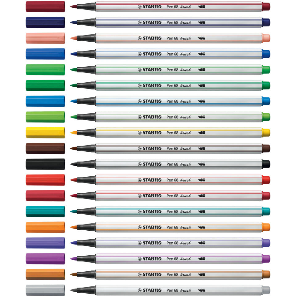Faserschreiber mit Pinselspitze Pen 68 brush, lila STABILO 568/58