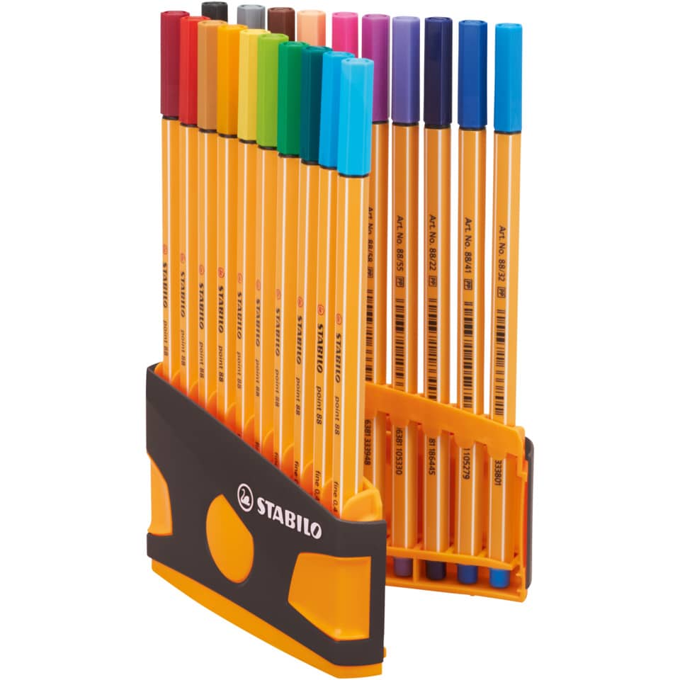 Fineliner point 88® ColorParade, Klappbox mit 20 Stiften STABILO 8820-03-05 STABILO 8820-03-05 ColorParade