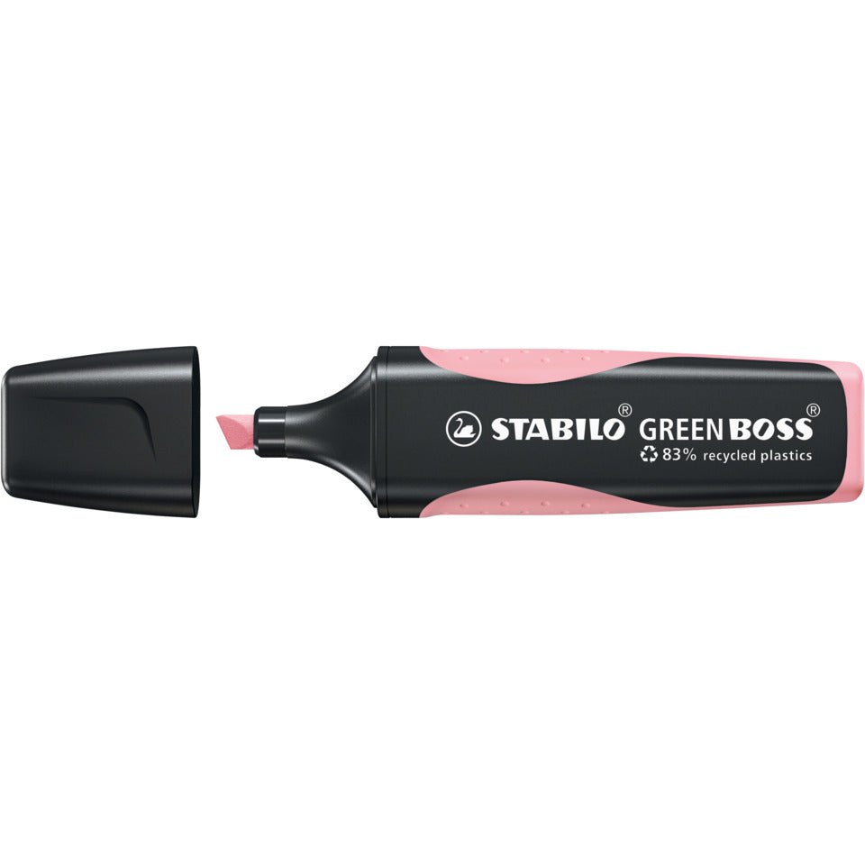 Textmarker GREEN BOSS® Pastel, 2-5mm, rosiges Rouge STABILO 6070/129