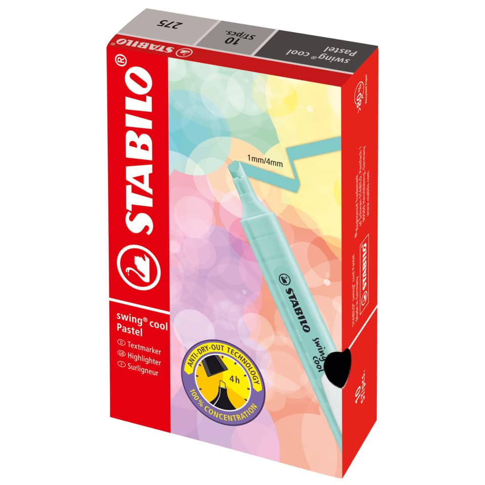 Textmarker swing® cool Pastel, 1-4mm, Prise von Limette STABILO 275/133-8 STABILO 275/133-8 Pastel