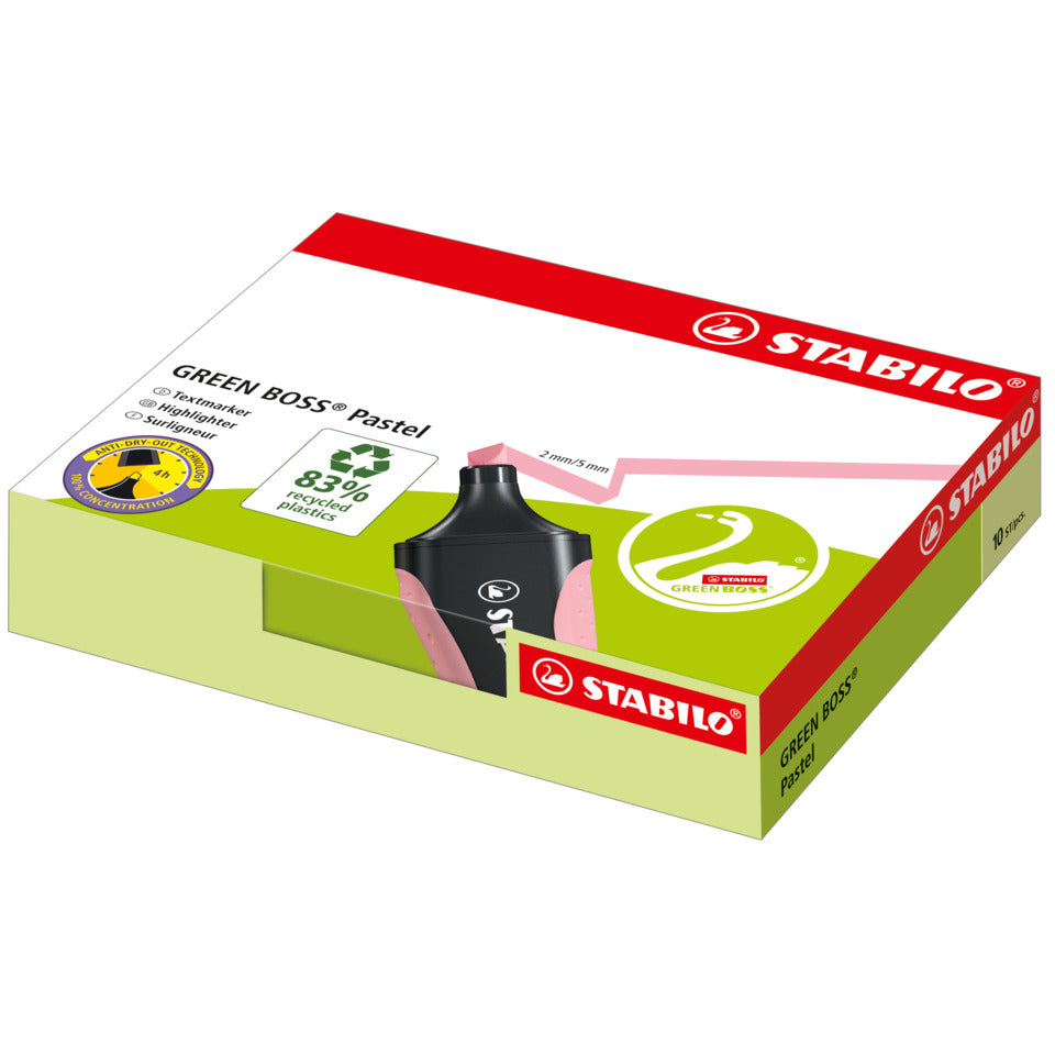 Textmarker GREEN BOSS® Pastel, 2-5mm, Schimmer von Lila STABILO 6070/155