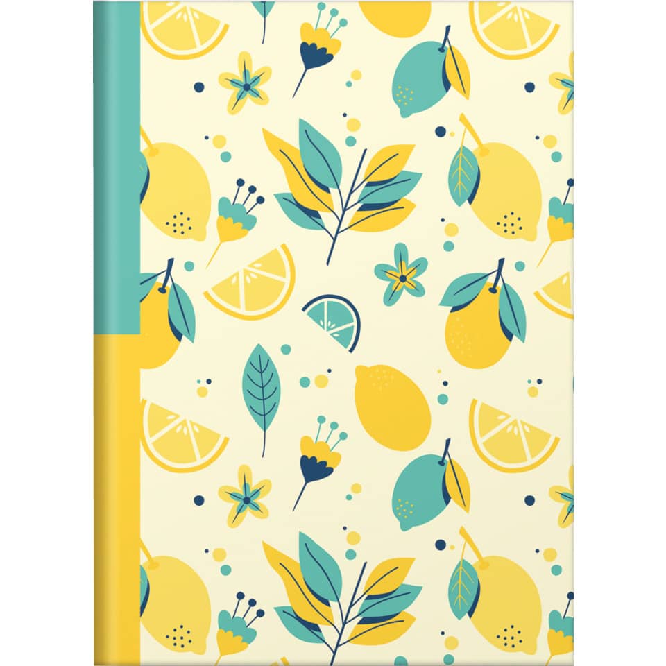 Notizbuch "Fresh Lemons", A5, 96 Blatt, kariert RNK 46791