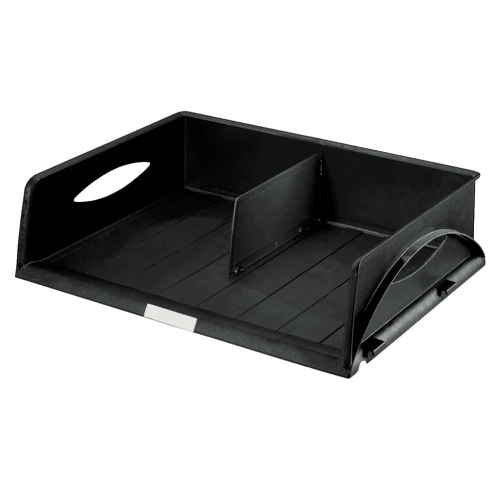 Briefkorb Sorty Jumbo, A3 quer, Polystyrol, schwarz LEITZ 5232-00-95 LEITZ 52320095 mit Trennwand