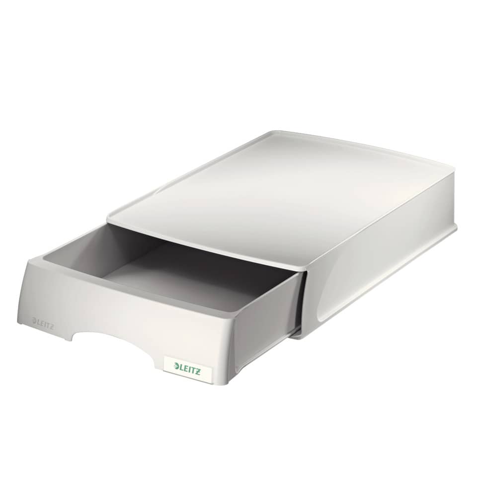 Briefkorb Plus mit Schublade, A4 quer, Polystyrol, grau LEITZ 5210-00-85 LEITZ 5210-00-85 m. Schublade