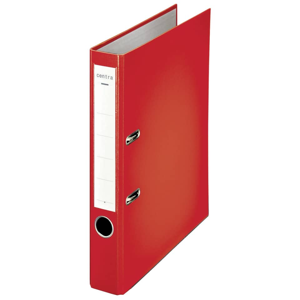Ordner Plastik Chromos, mit Schlitzen, A4, 55 mm, rot CENTRA 231136