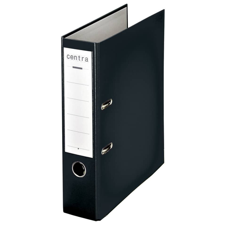 Ordner Plastik Chromos, mit Schlitzen, A4, 80 mm, schwarz CENTRA 230130