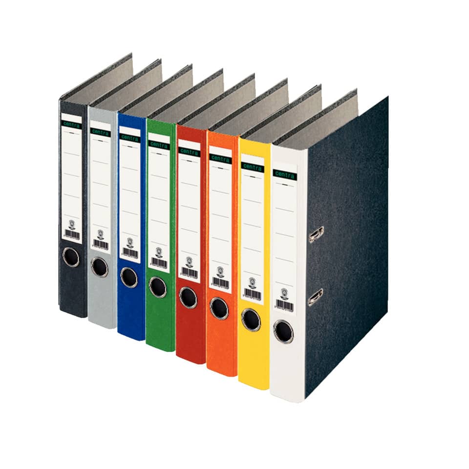 Ordner Standard, mit Farbrücken, mit Schlitzen, A4, 52 mm, sortiert CENTRA 221125
