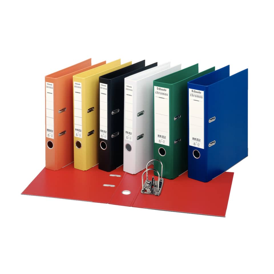 Ordner Plastik Chromos, mit Schlitzen, A4, 80 mm, sortiert CENTRA 230143