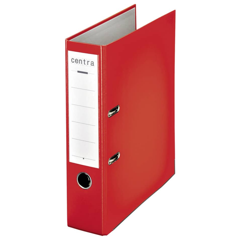 Ordner Plastik Chromos, mit Schlitzen, A4, 80 mm, rot CENTRA 230136