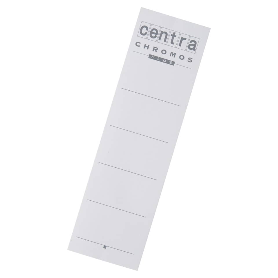 Ordnerrücken-Einsteckschild, 55 x 190 mm, breit/kurz, 10 Stück, weiß CENTRA 290105 CENTRA 290105 kurz breit 10Stk