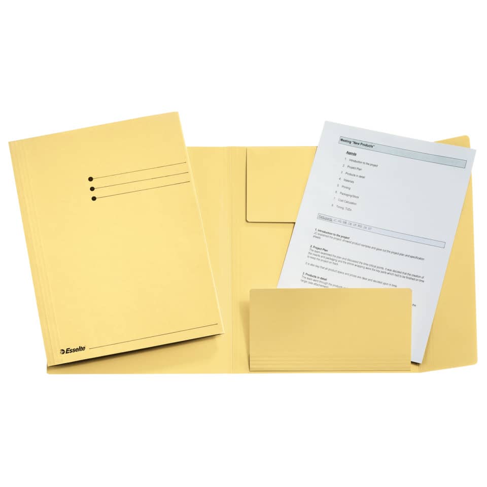 Jurismappe, A4, Manilakarton, gelb ESSELTE 1033306 ESSELTE 1033306 Manila RC 275g