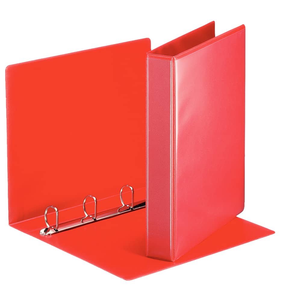 Ringbuch Präsentation, mit Taschen, A4, PP, 4 Ringe, 30 mm, rot ESSELTE 49713