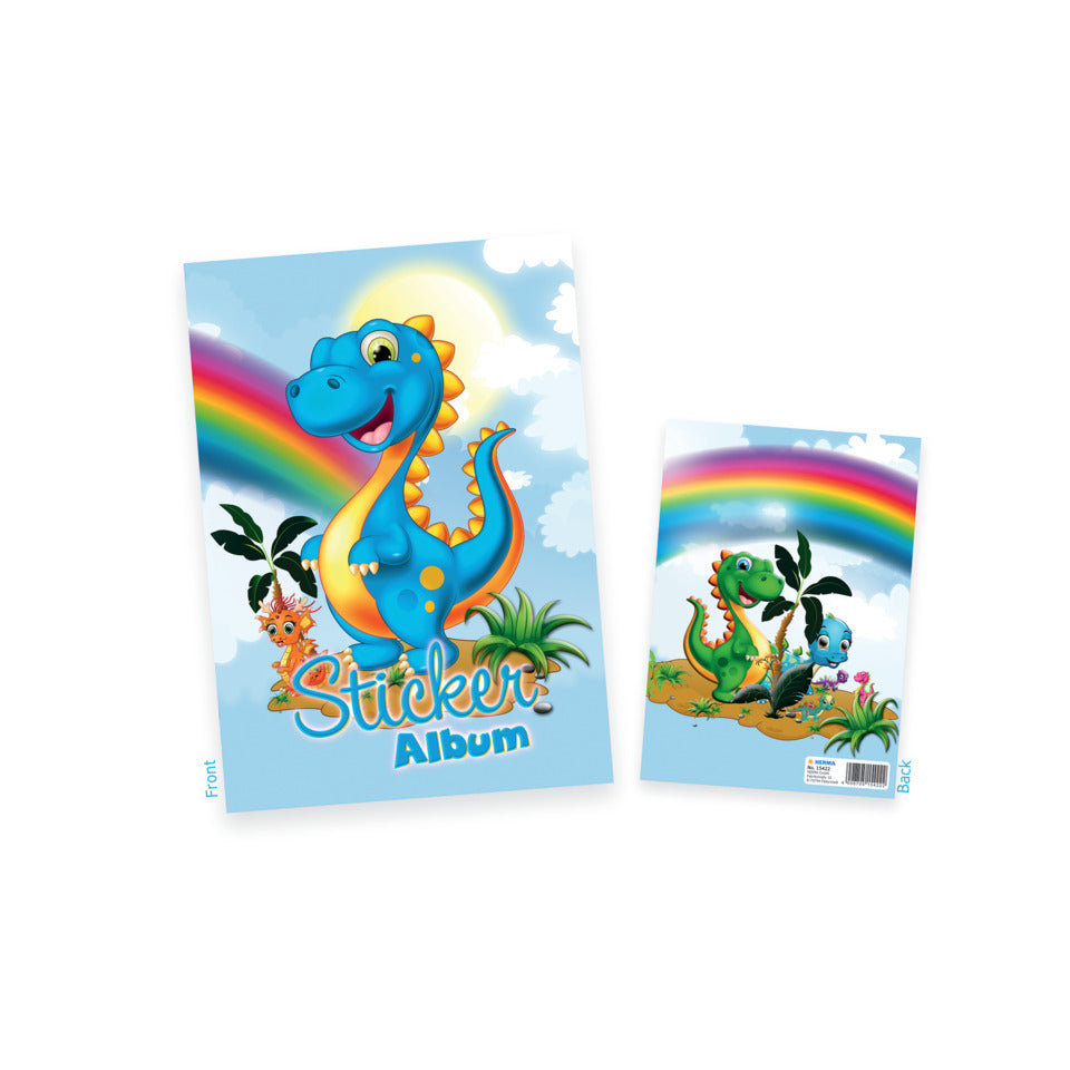 Sticker Sammelalbum für Kids, A5, "Dinos" (16 Seiten, blanko) HERMA 15422