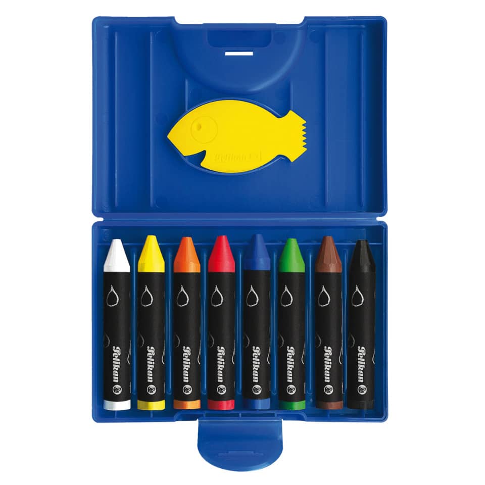 Wachsmalstiftetui wasserlöslich, 8 Stück, blau PELIKAN 300008325 PELIKAN 300008325 722959 666/8 WL