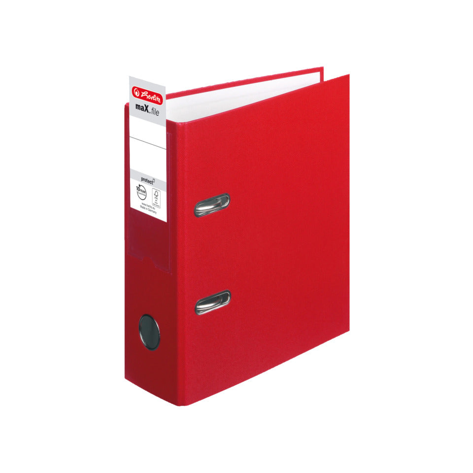 Ordner maX.file protect, A5 hoch, 80mm, rot HERLITZ 300002765 HERLITZ 300002765 10842318