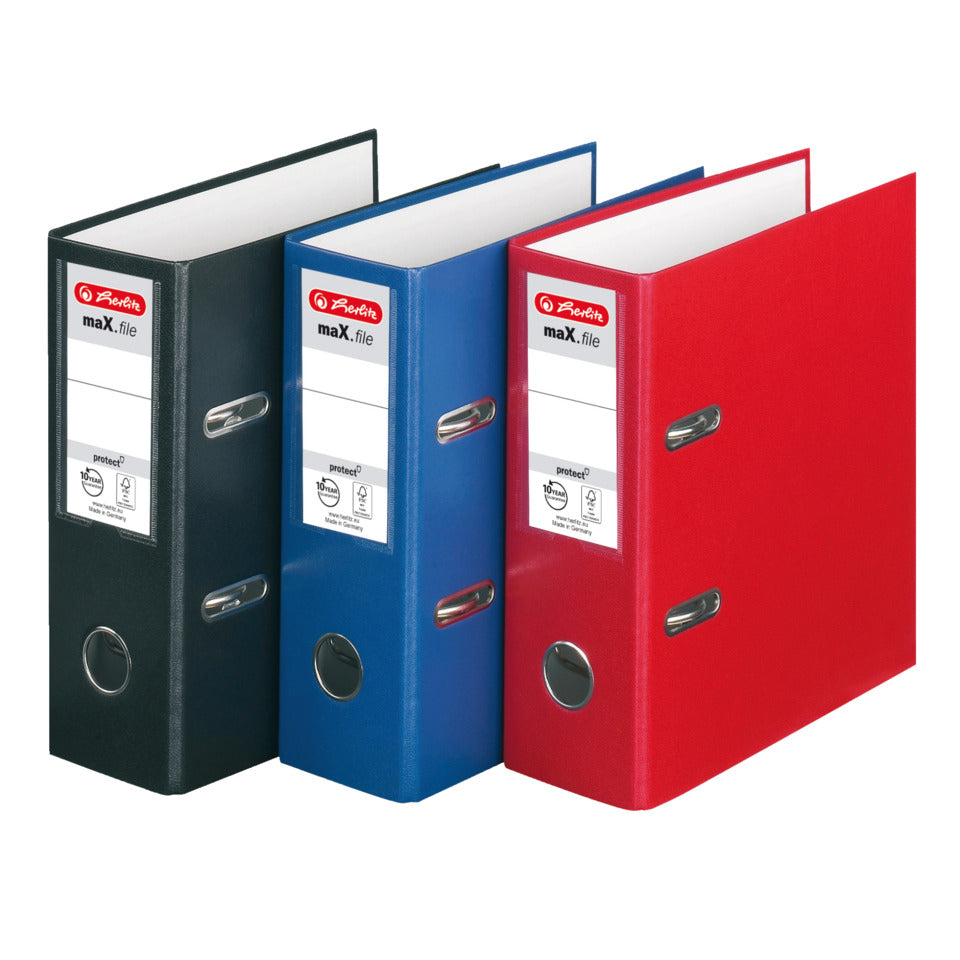 Ordner maX.file protect, A5 hoch, 80mm, rot HERLITZ 300002765 HERLITZ 300002765 10842318