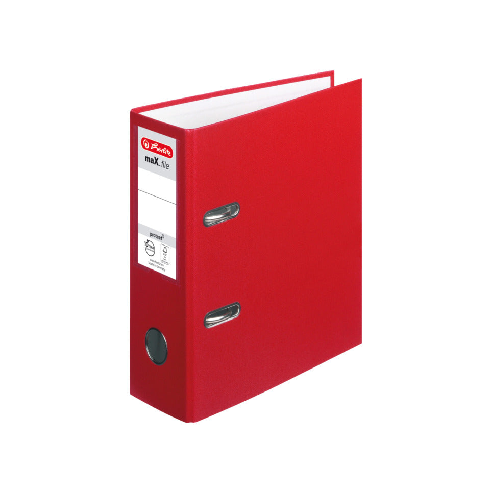 Ordner maX.file protect, A5 hoch, 80mm, rot HERLITZ 300002765 HERLITZ 300002765 10842318
