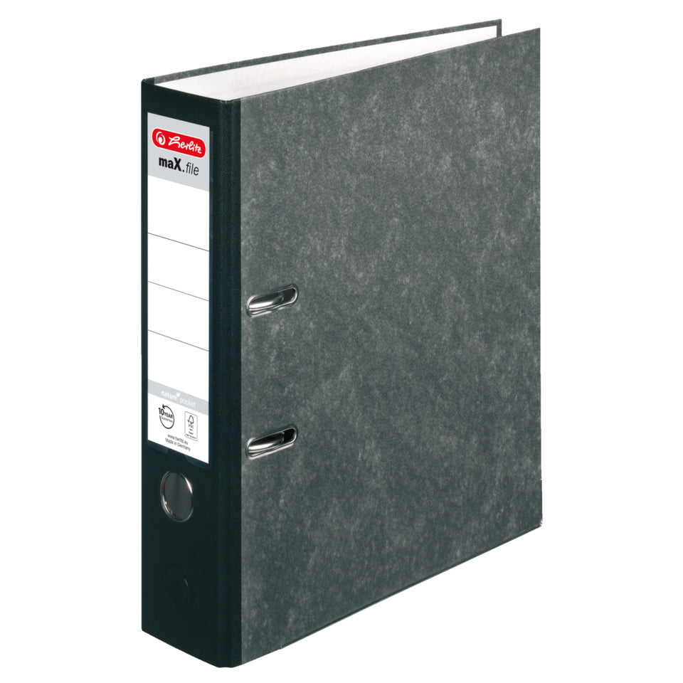 Ordner maX.file nature pocket, A4, 80mm, schwarz HERLITZ 300002830 HERLITZ 300002830 10900256