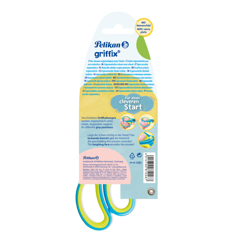 Schulschere griffix® links, 15cm, spitz, blau PELIKAN 100401656 PELIKAN 100401656 810265 Links spitz