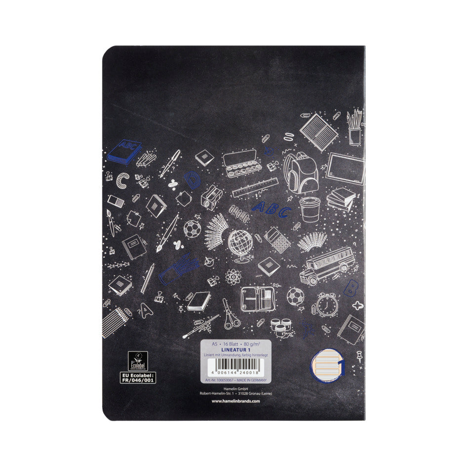 Heft, A5, 80g/m², 16 Blatt, Lin.1, liniert LANDRE 100050067