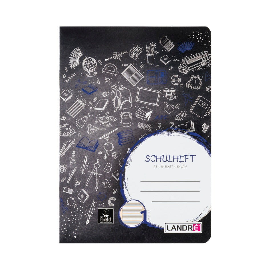 Heft, A5, 80g/m², 16 Blatt, Lin.1, liniert LANDRE 100050067